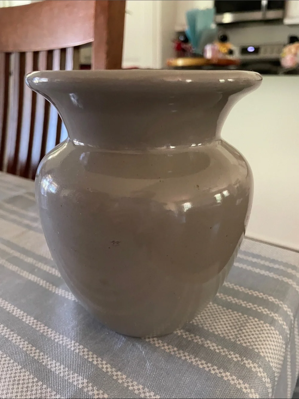 Neutral Glazed Ceramic Vase - Picture 2 of 4